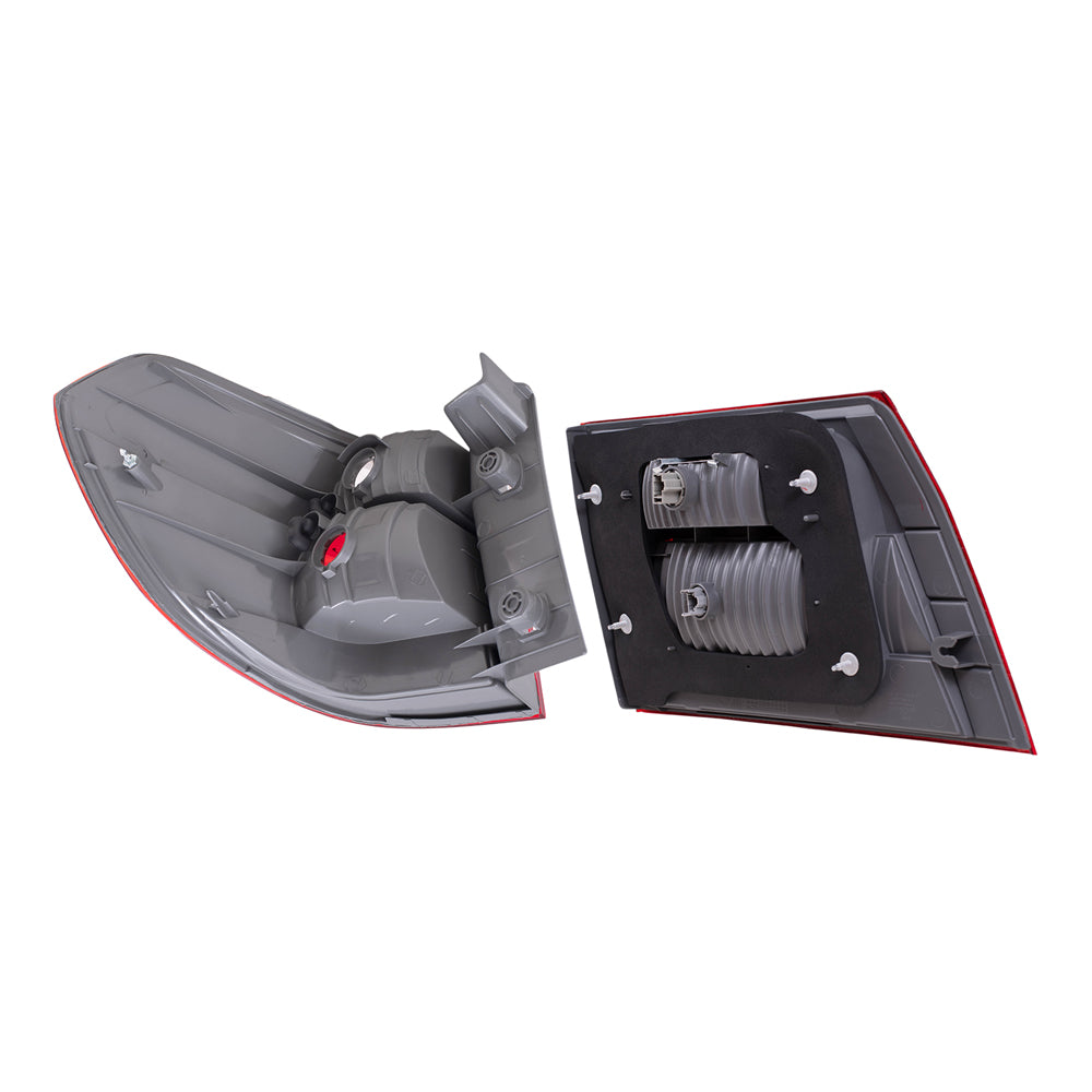 Brock Aftermarket Replacement Passenger Right Tail Light Units Liftgate Mounted and Quarter Mounted Compatible with 2005-2007 Honda Odyssey