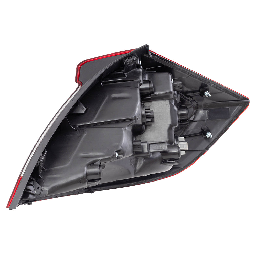 Brock Replacement Drivers Tail Light Quarter Panel Mounted Tail Lamp Compatible with 16-21 Civic Sedan 33550TBAA01