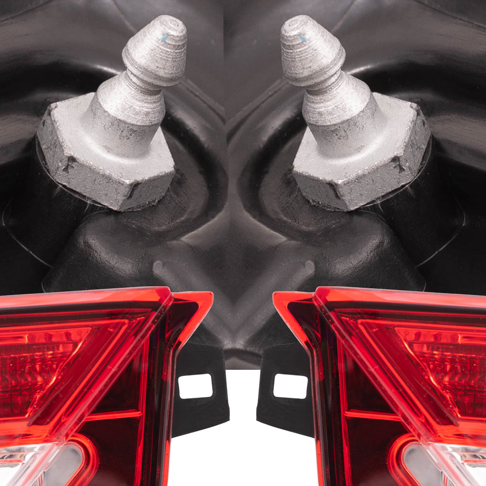 Brock Aftermarket Replacement Driver Left Passenger Right Tail Light Assembly 4 Piece Set Compatible With 2018-2022 Honda Accord Sedan Touring