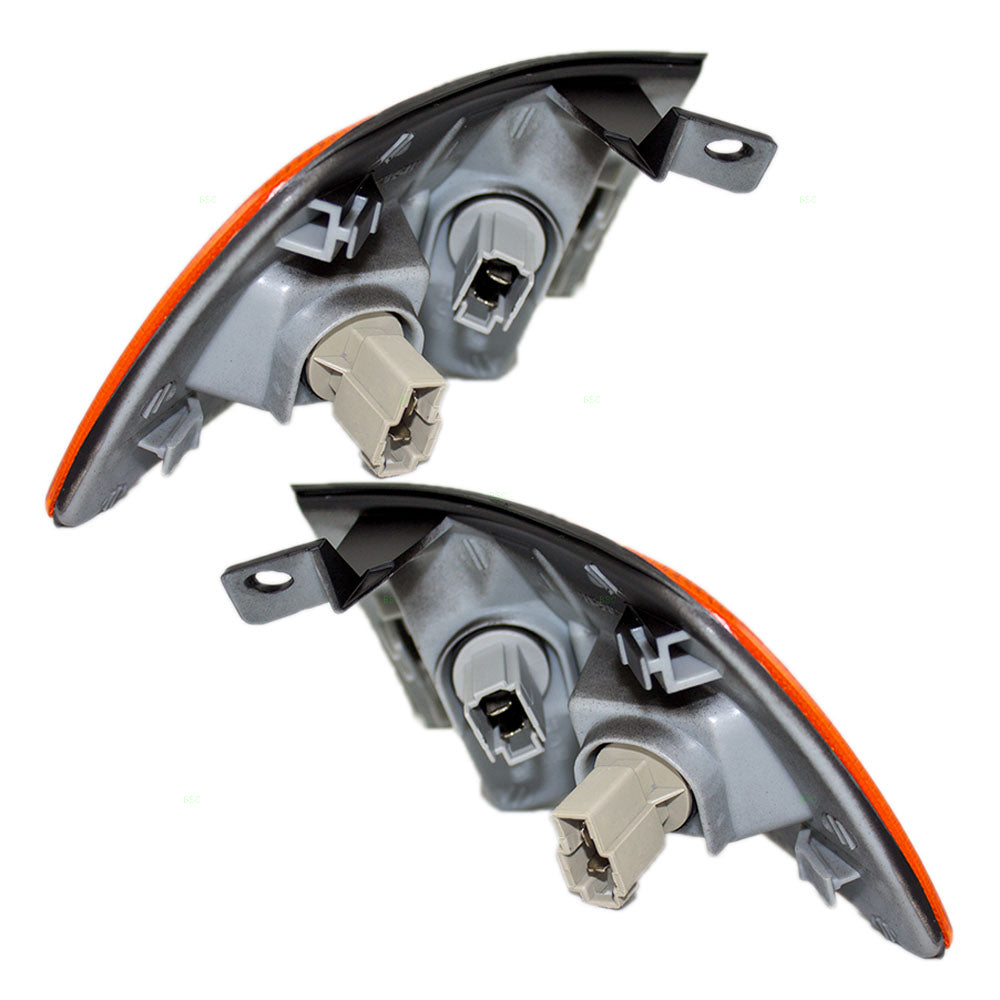 Brock Replacement Driver and Passenger Signal Side Marker Lights Lamps Compatible with 90-91 Civic 34350-SH3-A11 34300-SH3-A11