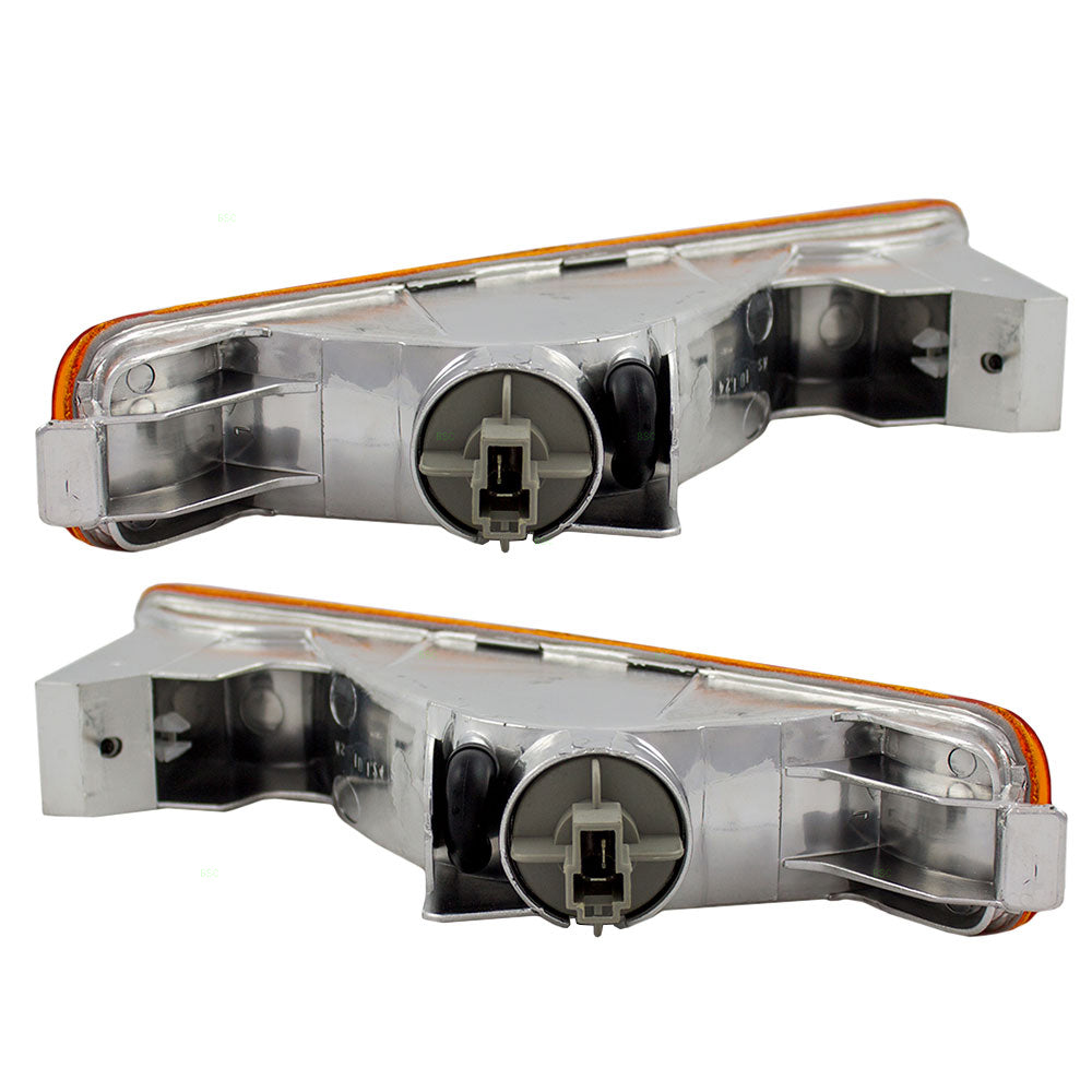 Brock Replacement Driver and Passenger Park Signal Front Marker Lights Lamps Lenses Compatible with 94-95 Accord 33350-SV4-A01 33300-SV4-A01