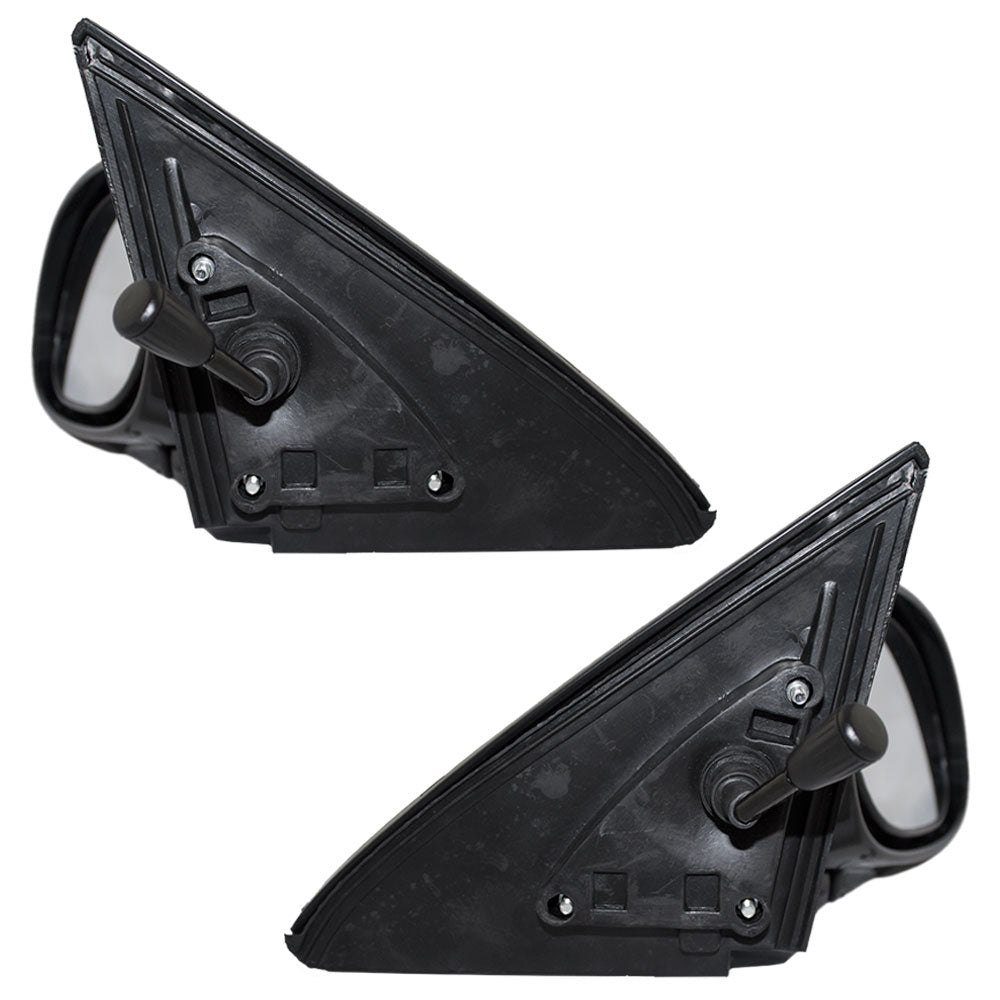 Brock Replacement Driver and Passenger Manual Remote Side View Mirrors Ready-to-Paint Compatible with 1992-1995 Civic Coupe Hatchback 76250-SR3-A05 76200SR3A04