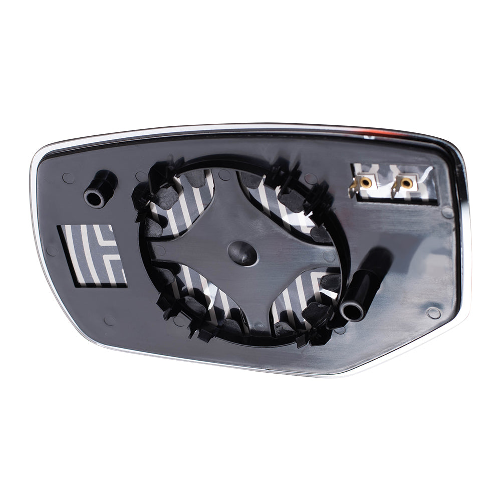 Brock Replacement Driver and Passenger Side Mirror Glass and Base with Heat Set Compatible with 2013-2017 Accord & 2014-2017 Accord Hybrid
