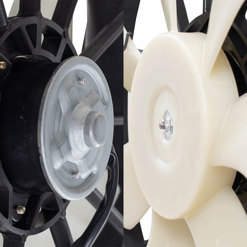 Brock Replacement Condenser Fan Assembly and Radiator Fan Assembly Set Compatible with 2002-2006 CR-V and 2003-2006 Element