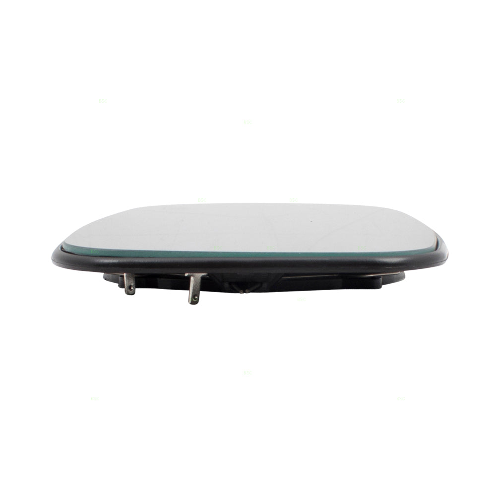 Brock Replacement Passengers Power Side View Mirror Glass with Base Heated compatible with 9-3 9-5 12795612