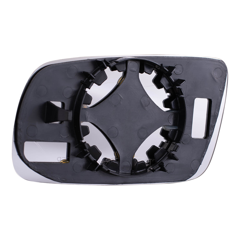 Brock Replacement Driver and Passenger Side Clear Mirror Glass and Base without Heat and Split Glass Compatible with 1999-2007 Golf 1999-2005 A4 1998-2004 Passat 1999-2002 Cabrio 1996-2001 A4