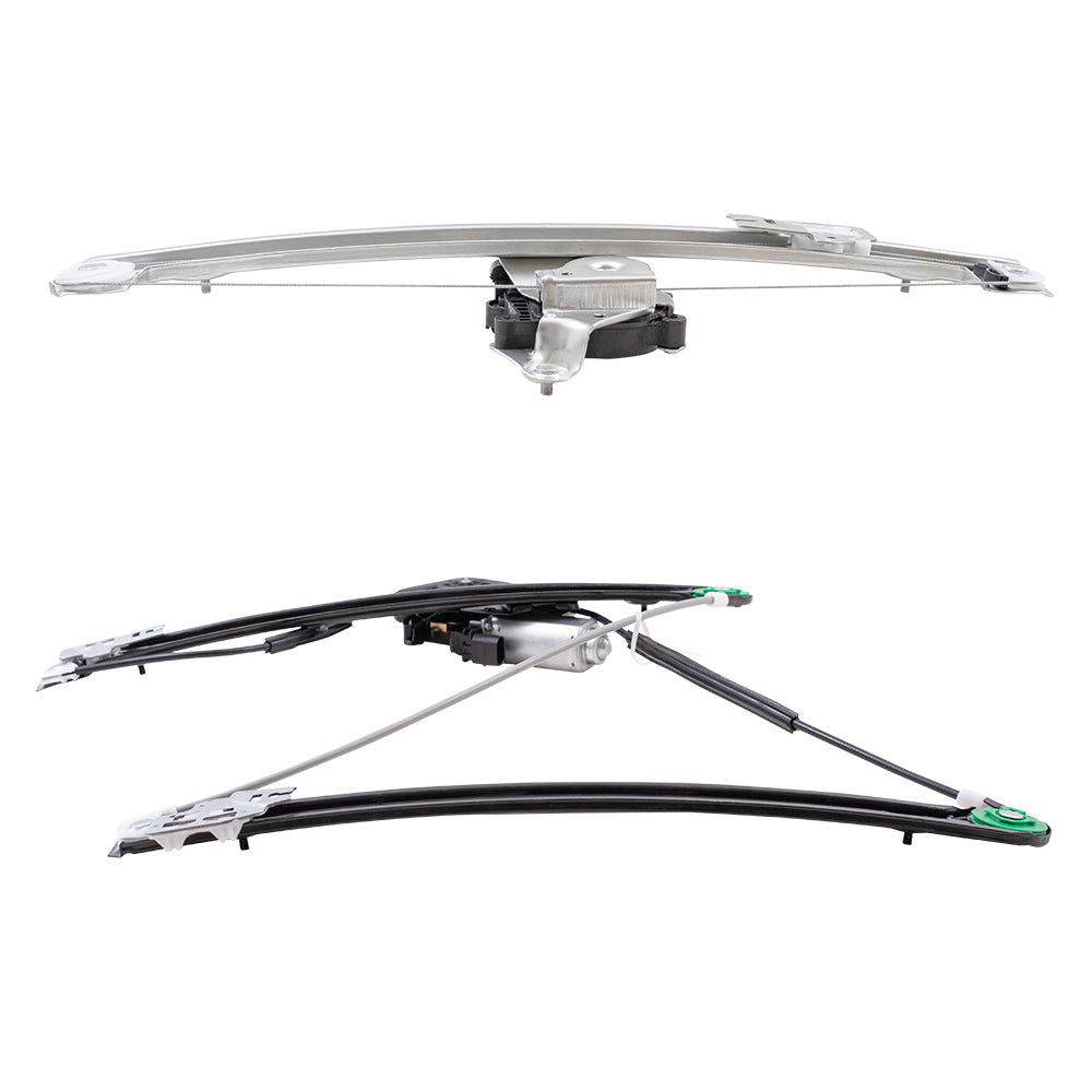 Brock Replacement Driver and Passenger Side Front and Rear Power Window Regulators with Motor 4 Piece Set Compatible with 1999-2005 3-Series Sedan or Wagon