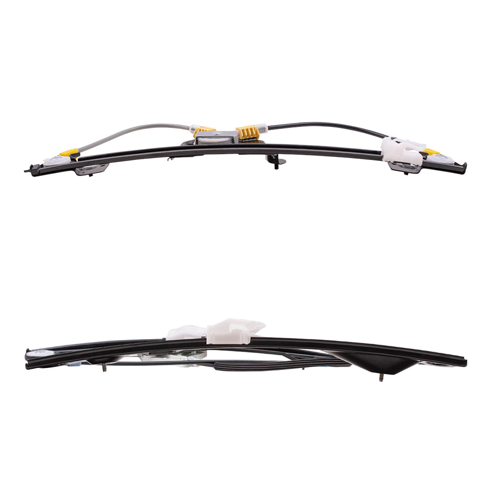 Brock Replacement Front and Rear Driver and Passenger Side Power Window Regulators Without Motor 4 Piece Set Compatible with 2006-2011 3 Series Sedan E90 06-12 3 Series Wagon E91 08-11 M3 Sedan 390