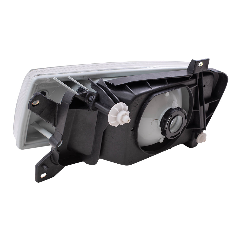 Brock Replacement Driver and Passenger Side Headlight Assemblies with Single Bulb Compatible with 1993-1998 A3 1999 A4