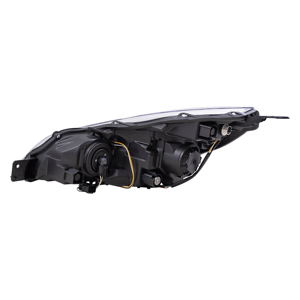 Brock Replacement Driver and Passenger Side Halogen Combination Headlight Assemblies without Black Bezel Compatible with 2013-2014 Outback