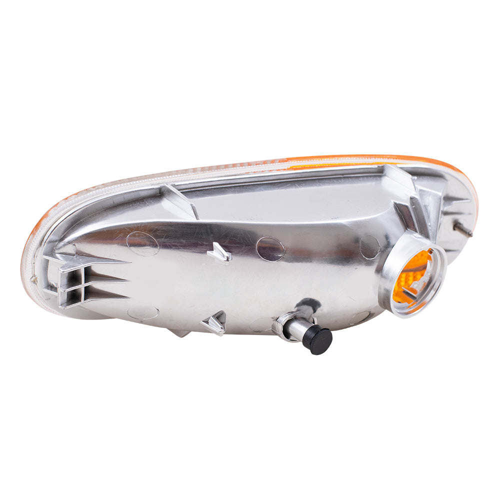 Brock Replacement Passengers Park Signal Front Marker Light Lamp Lens Compatible with 98-05 New Beetle 1C0953156L