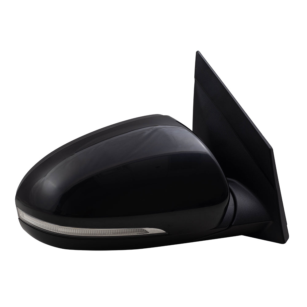 Brock Replacement Passenger Power Side Mirror Heated Signal Compatible with 2016-2018 Tucson