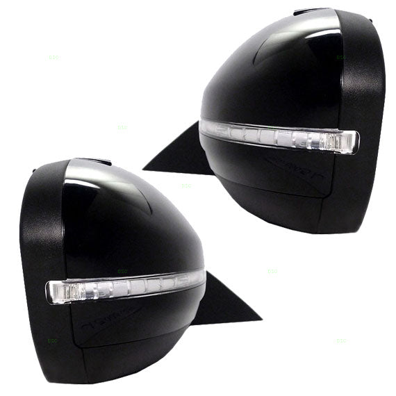 Brock Replacement Driver and Passenger Power Side View Mirrors Heated Signal Ready-to-Paint Compatible with 2011-2014 Optima 876102T130 876202T130