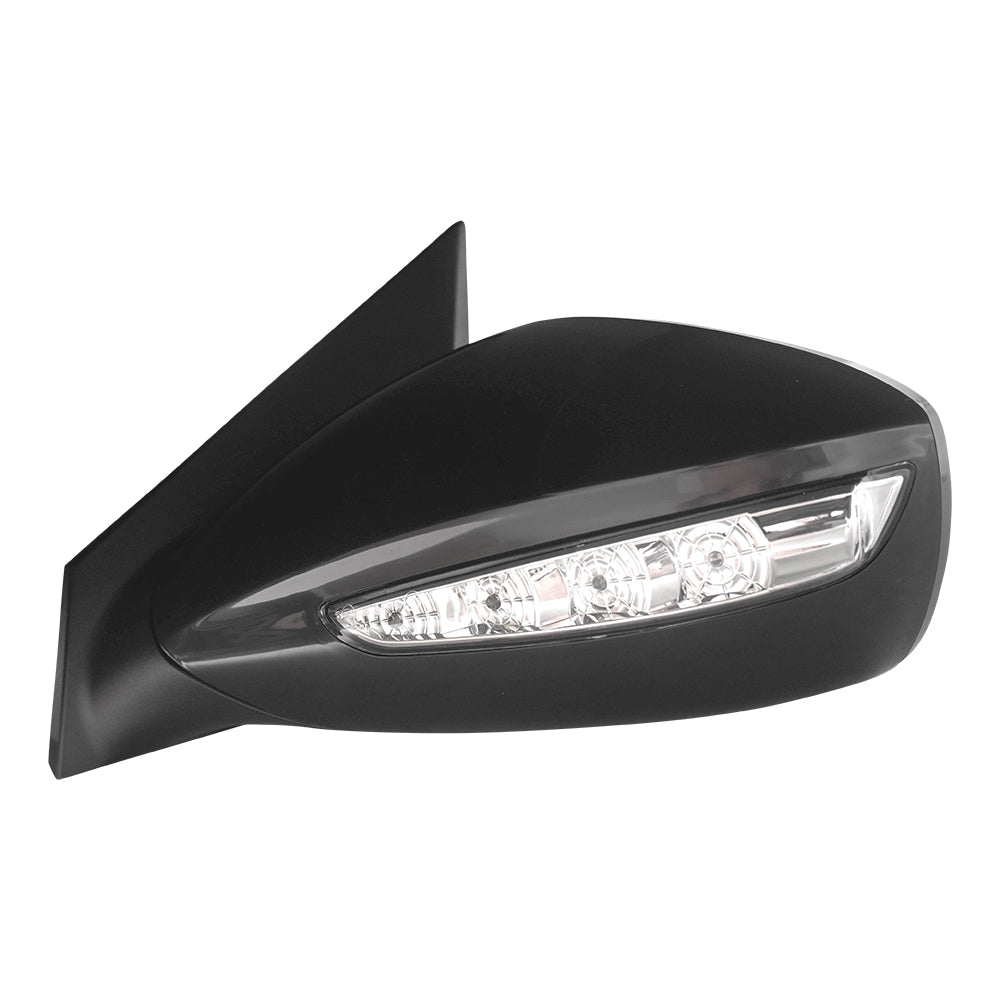 Brock Replacement Drivers Side Power Mirror w/ Heat Signal Compatible with 2011-2015 Sonata Hybrid