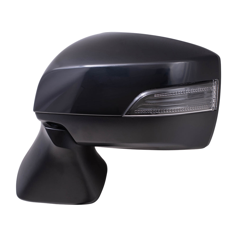 Brock Replacement Driver Side Power Mirror with Paint to Match Black Cover, Heat and Signal Compatible with 2015-2017 Outback & 2015-2017 Legacy