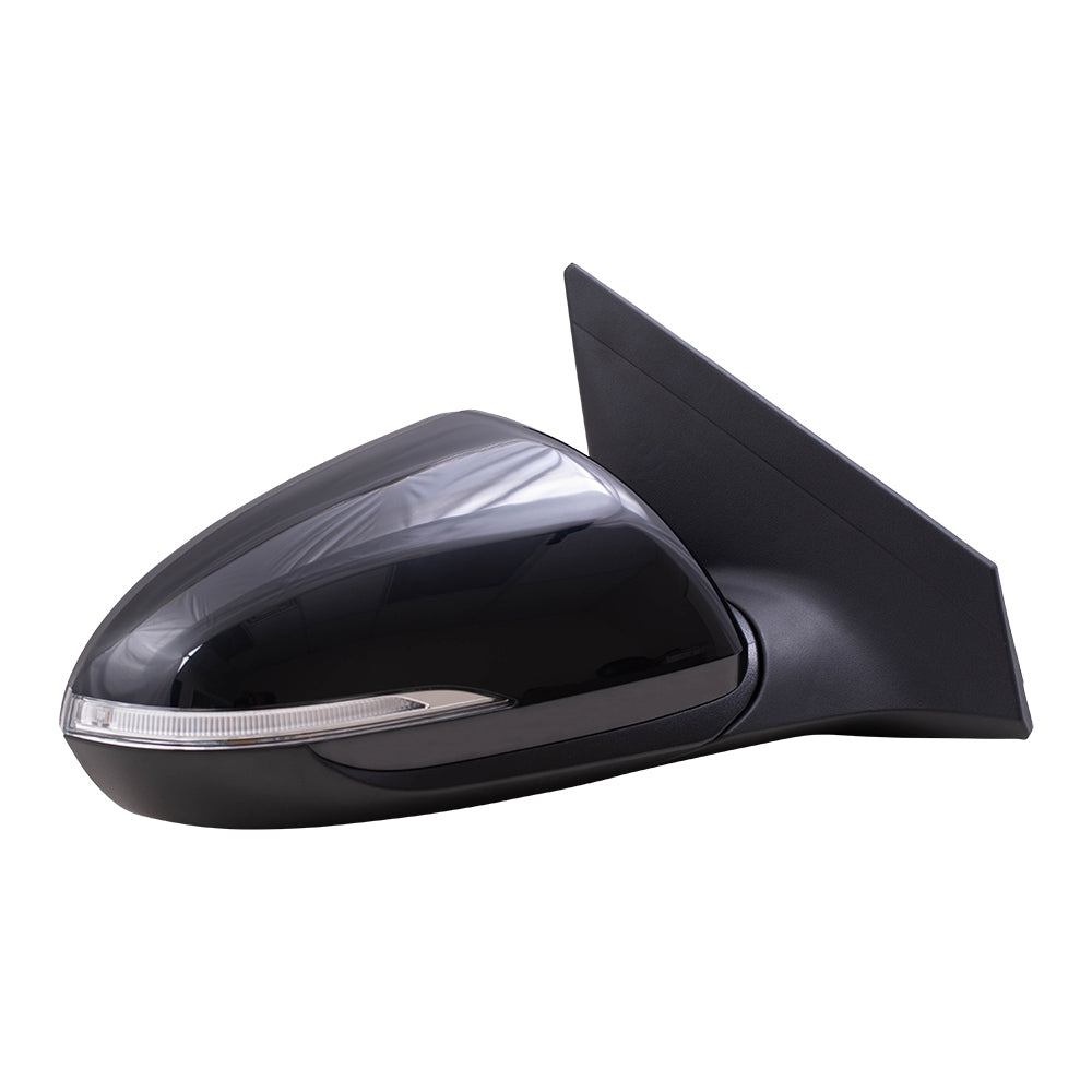 Brock Replacement Driver and Passenger Side Power Mirrors Paint to Match Black with Heat Signal Memory and Blind Spot Detection Compatible with 2017-2018 Hyundai Elantra Korea Built ONLY