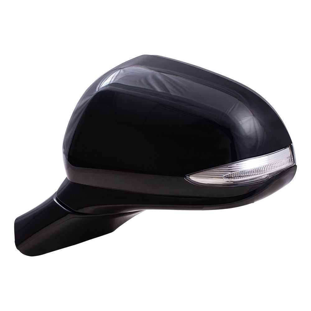 Brock Replacement Driver Side Power Mirror Textured Black with Heat and Signal without Camera Compatible with 2019 Santa Fe