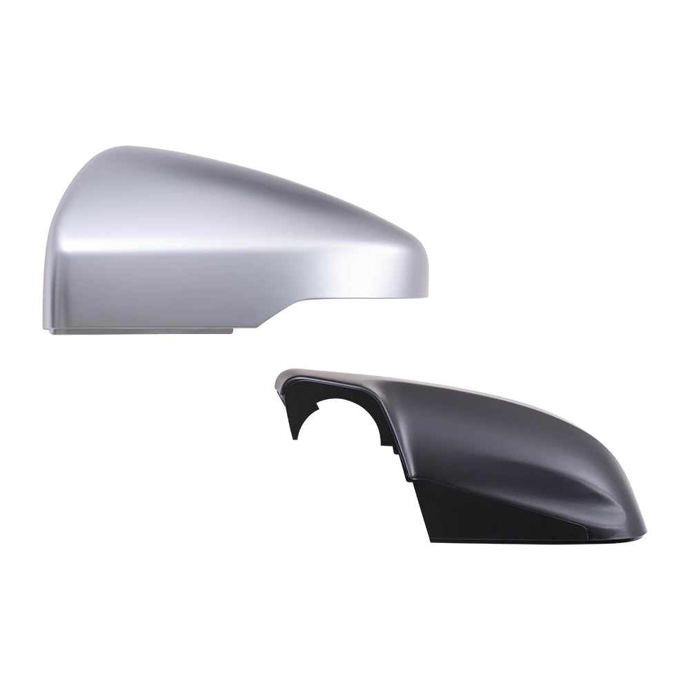 Brock Replacement Driver Side Power Mirror with Paint to Match Black Base & Silver Cover with Heat and Signal without Blind Spot Detection Compatible with 2017-2020 Impreza