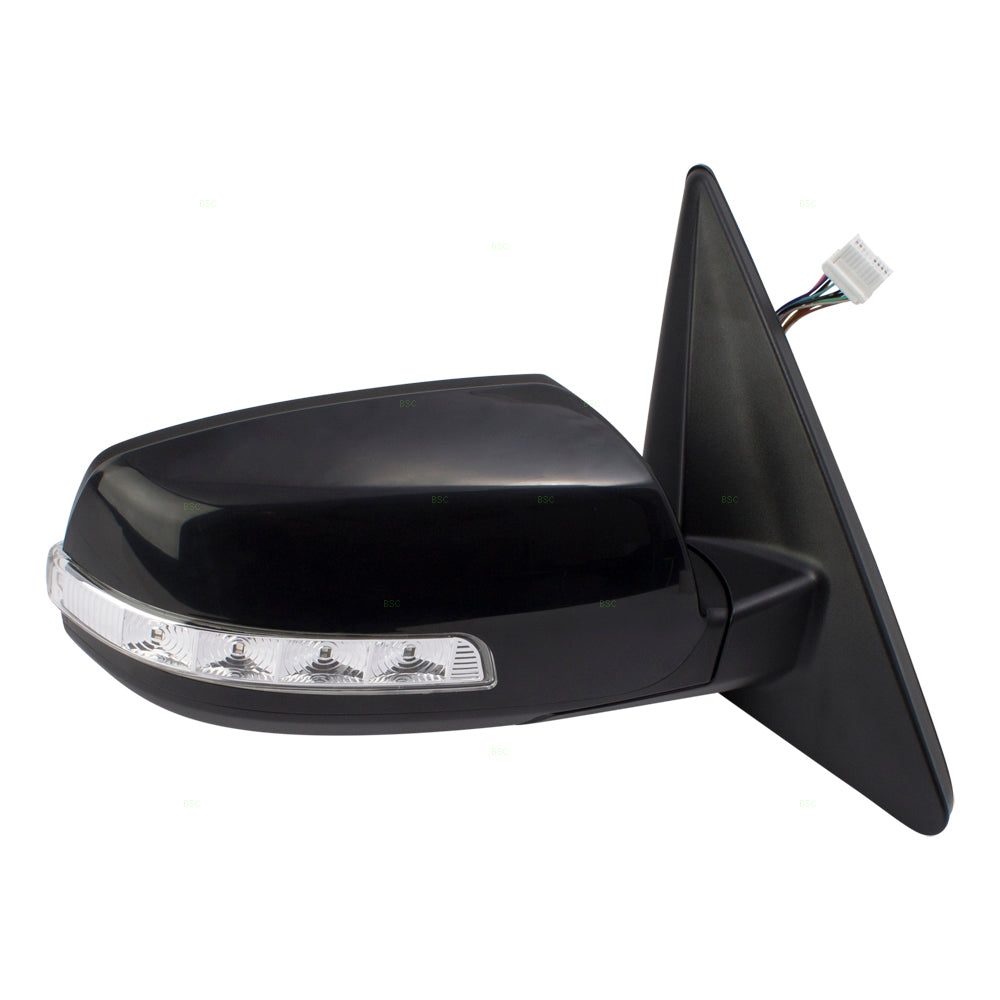 Brock Replacement Passengers Power Folding Side View Mirror Heated w/ Signal & Memory Compatible with 11-13 Sorento 876201U060