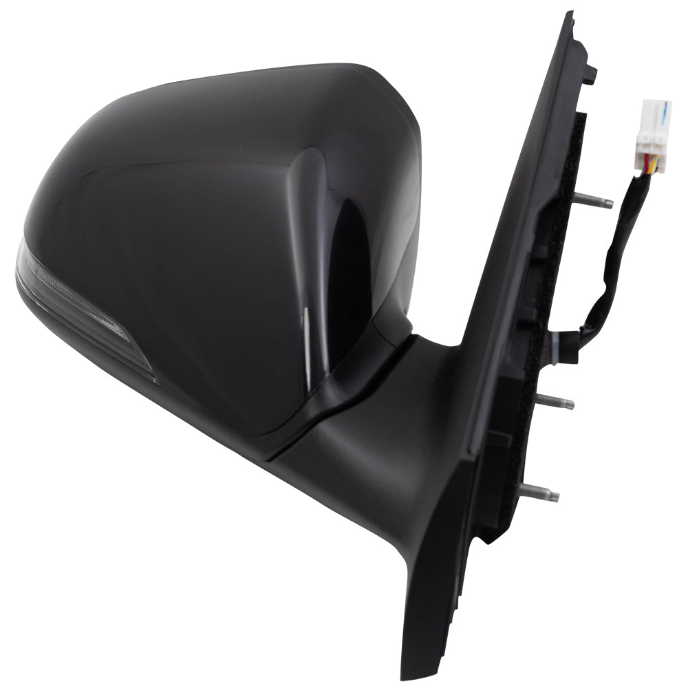 Brock Replacement Passenger Power Mirror Heated with Signal Blind Spot Detection Compatible with 2018 2019 Sonata