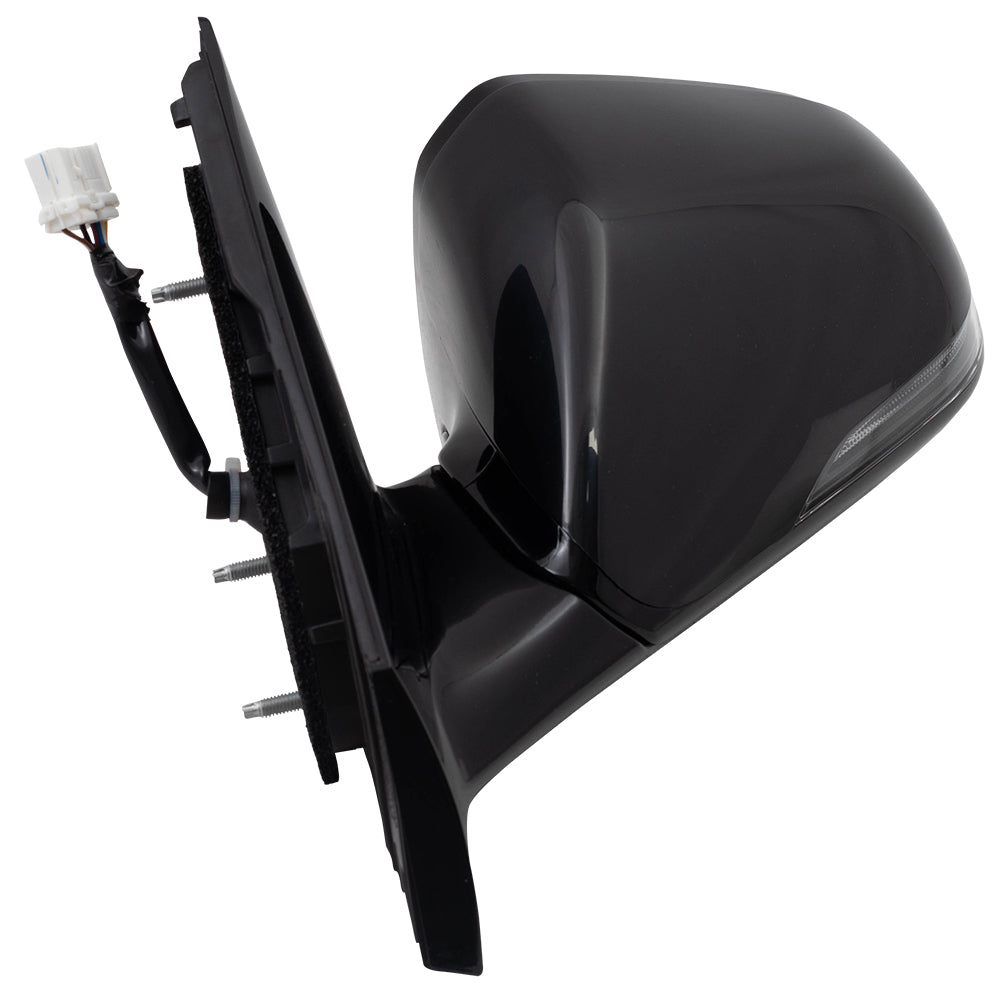 Brock Replacement Driver Power Gloss Mirror Heated with Signal Blind Spot Detection Compatible with 2018 2019 Sonata
