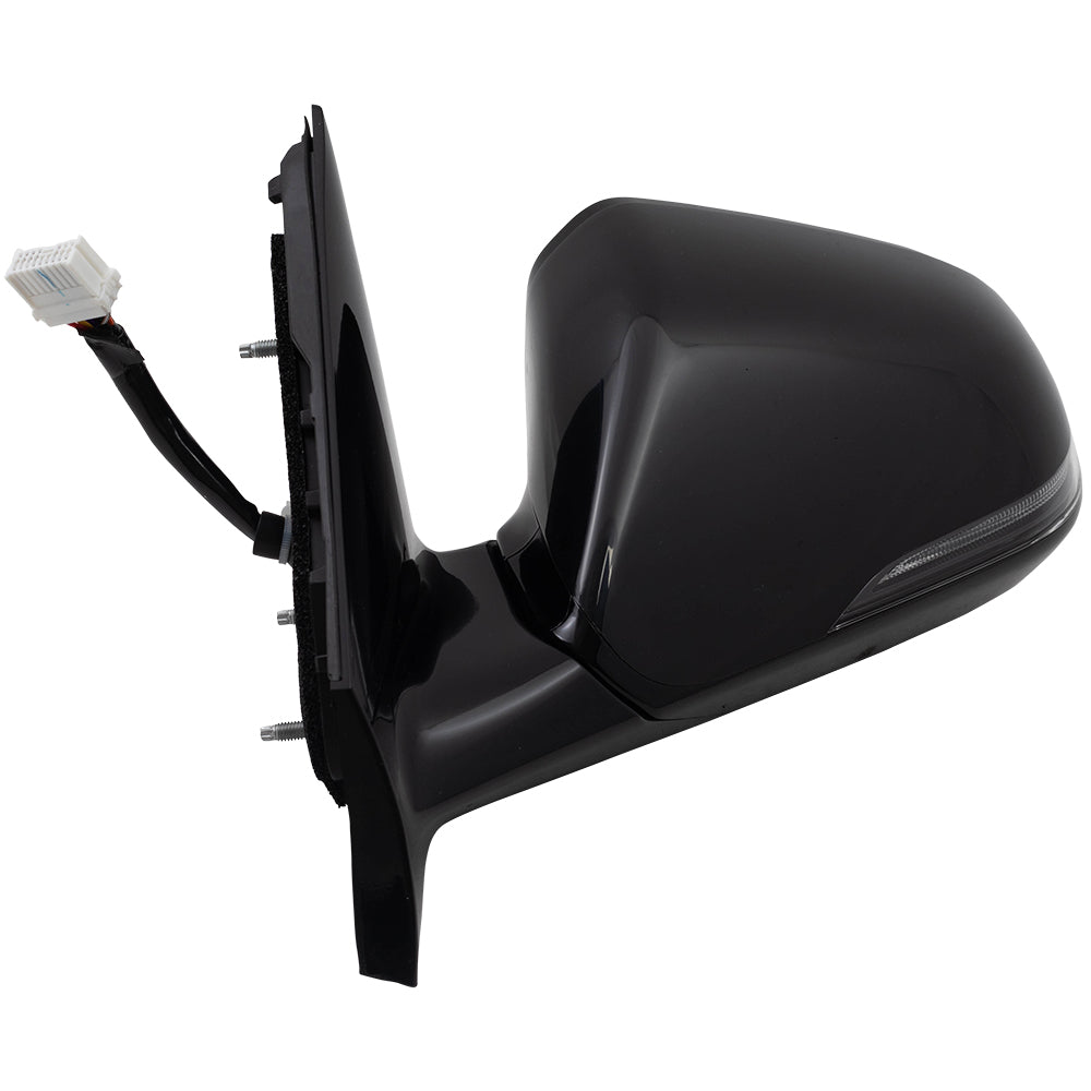 Brock Replacement Driver Power Gloss Mirror Heated with Signal Memory Blind Spot Detection Compatible with 2018 2019 Sonata