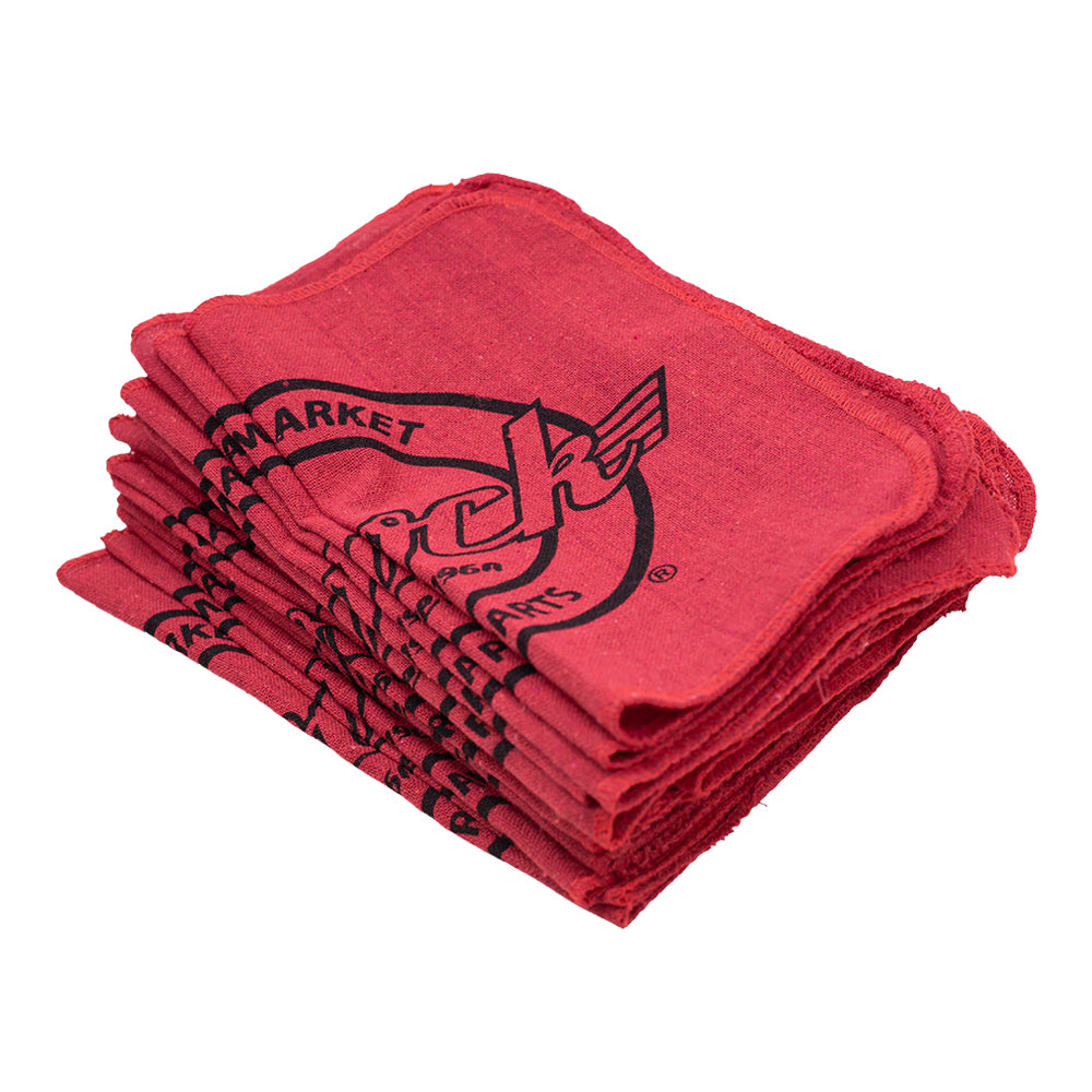 Brock 25 Pack Red Brock Brand Logo Auto Mechanic DIY Oil Change Home Kitchen Shop Towels