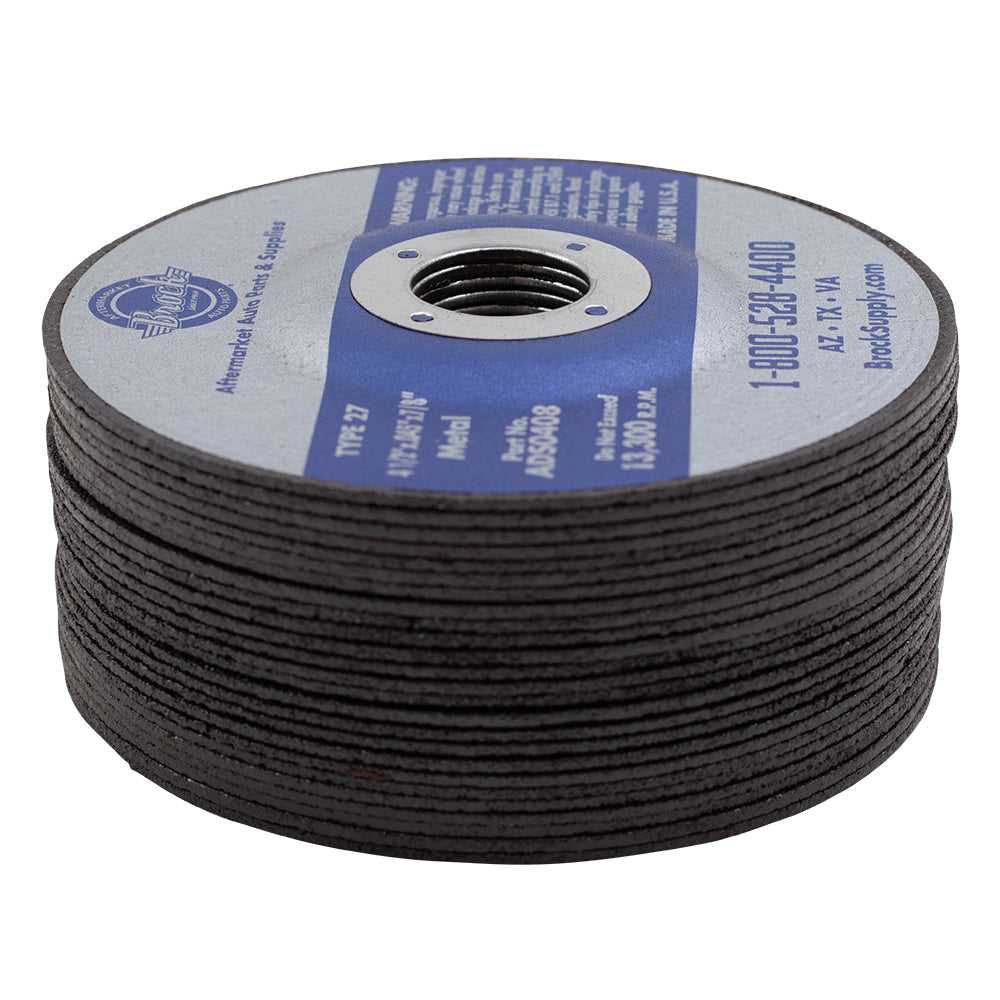 Brock Set 25 Pack 4 1/2" Cutting Hard Iron Metal Grit Cut Off Wheel Circular Air Saw Blade Disc for Industrial Shop Hobby DIY Dremel Rotary Tool