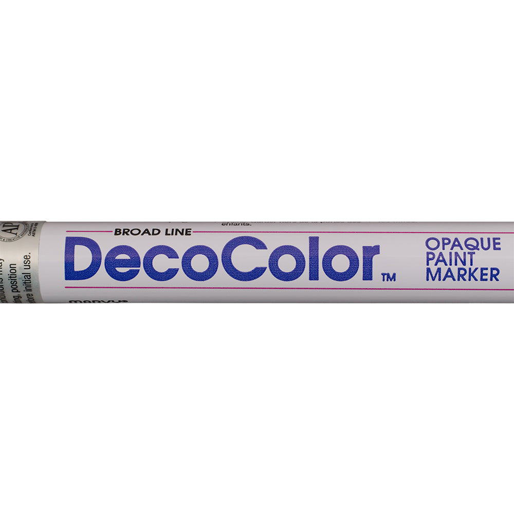 12 Pc Set Blue Decocolor Paint Marker Pens Broad Line Point Glossy Opaque on Metal Wood Glass Stone for Industrial Auto Trade Arts