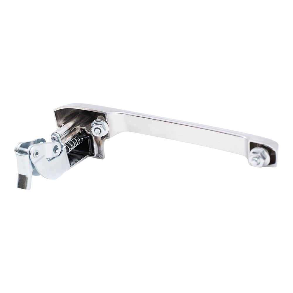 Brock Replacement Drivers Outside Front Chrome Door Handle compatible with Pickup Truck Bronco E7TZ1522405A