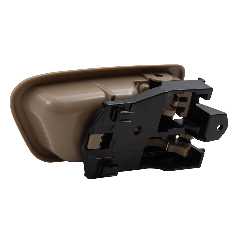 Brock Replacement Drivers Beige Inside Front Rear Door Handle w/ Bezel Compatible with 1997-2001 Camry TO1352167