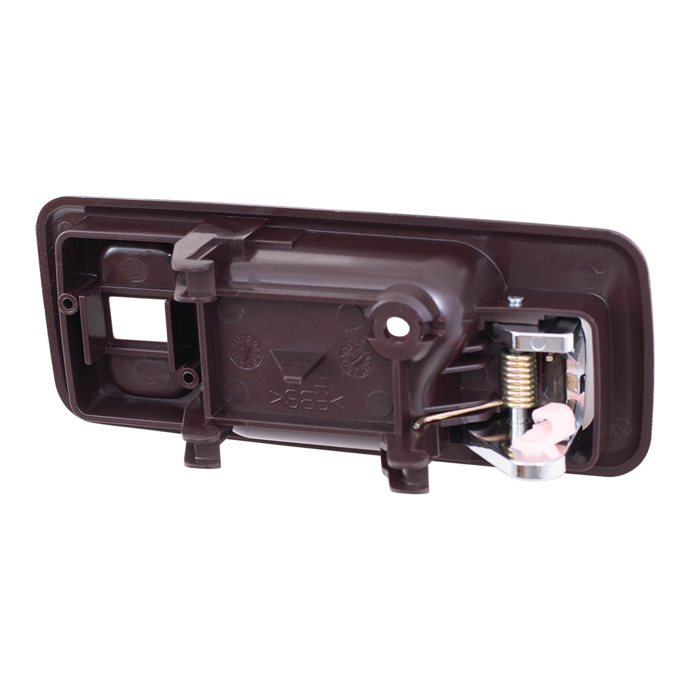 Brock Replacement Drivers Front Inside Red w/ Chrome Power Door Handle w/ Lock Hole Compatible with Accord Sedan 72165-SM4-003ZD