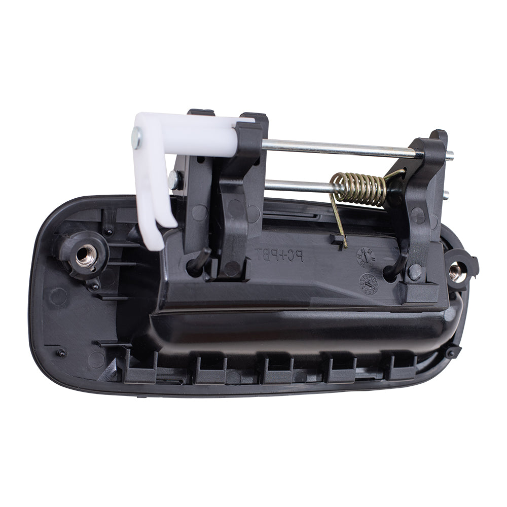 Brock Replacement Drivers Rear Outside Outer Smooth Black Door Handle Compatible with 1992-1996 Camry 6924033010