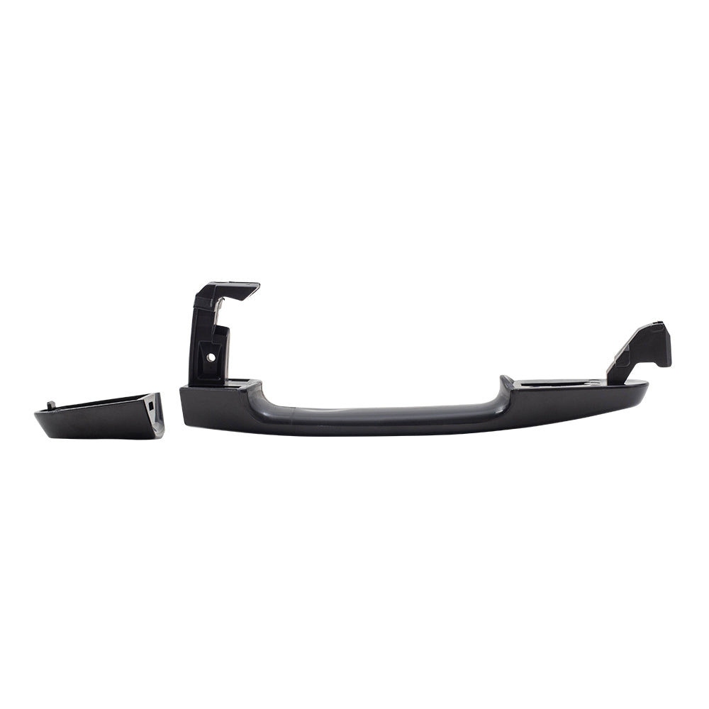 Brock Replacement Pair Set Front Outside Door Handles w/ Keyhole Cover Compatible with 2004-2009 Prius 69227-AA010-C0