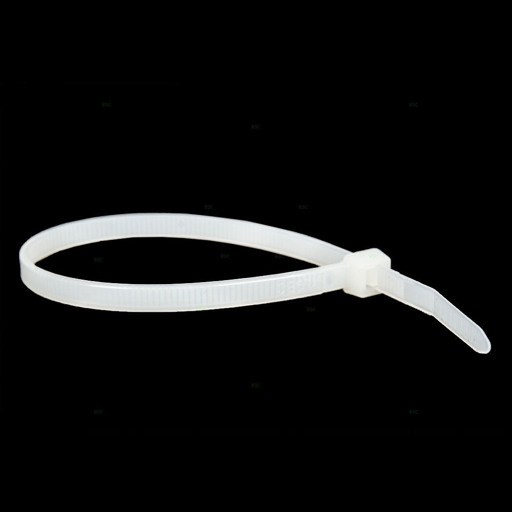 1000 Pc Bag Nylon 8" Natural White Cable Zip Ties Self Locking Head UV Heat