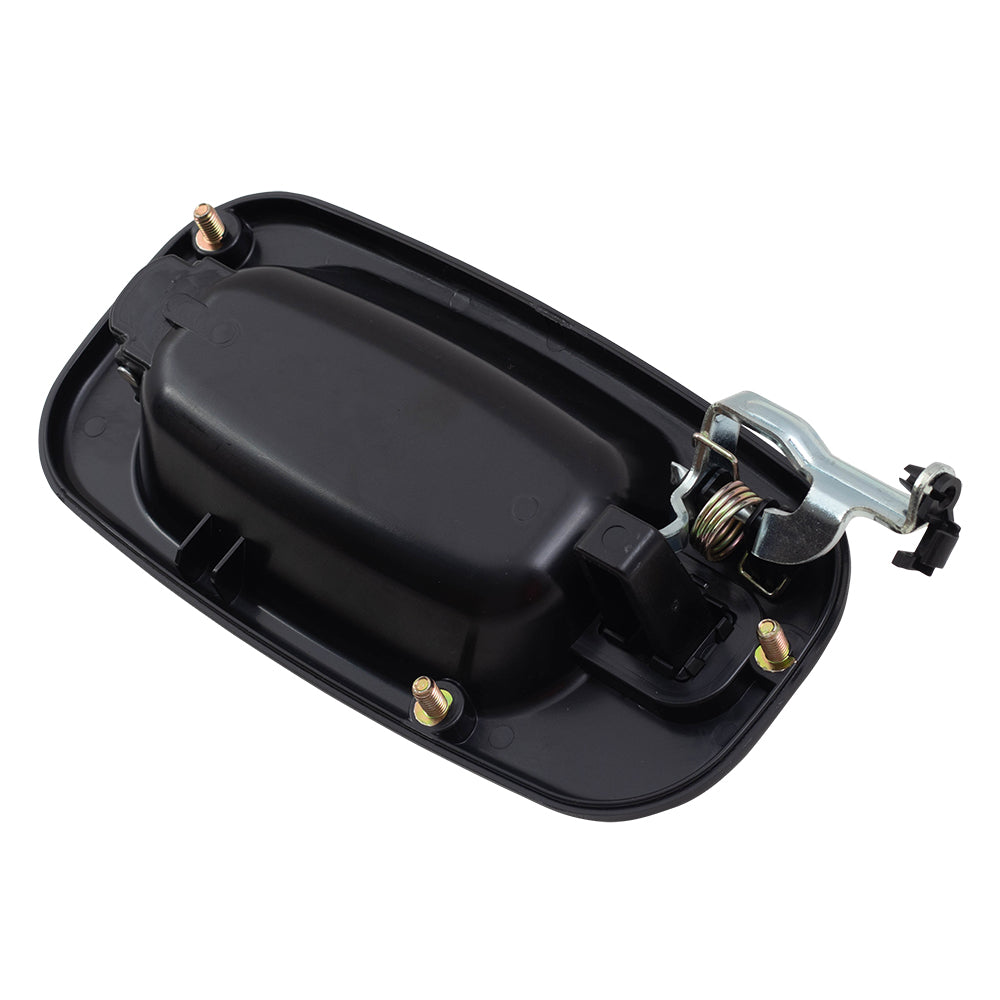Brock Replacement Driver and Passenger Rear Outside Outer Door Handles Compatible with 01-06 Silverado Sierra Crew Cab Pickup Truck