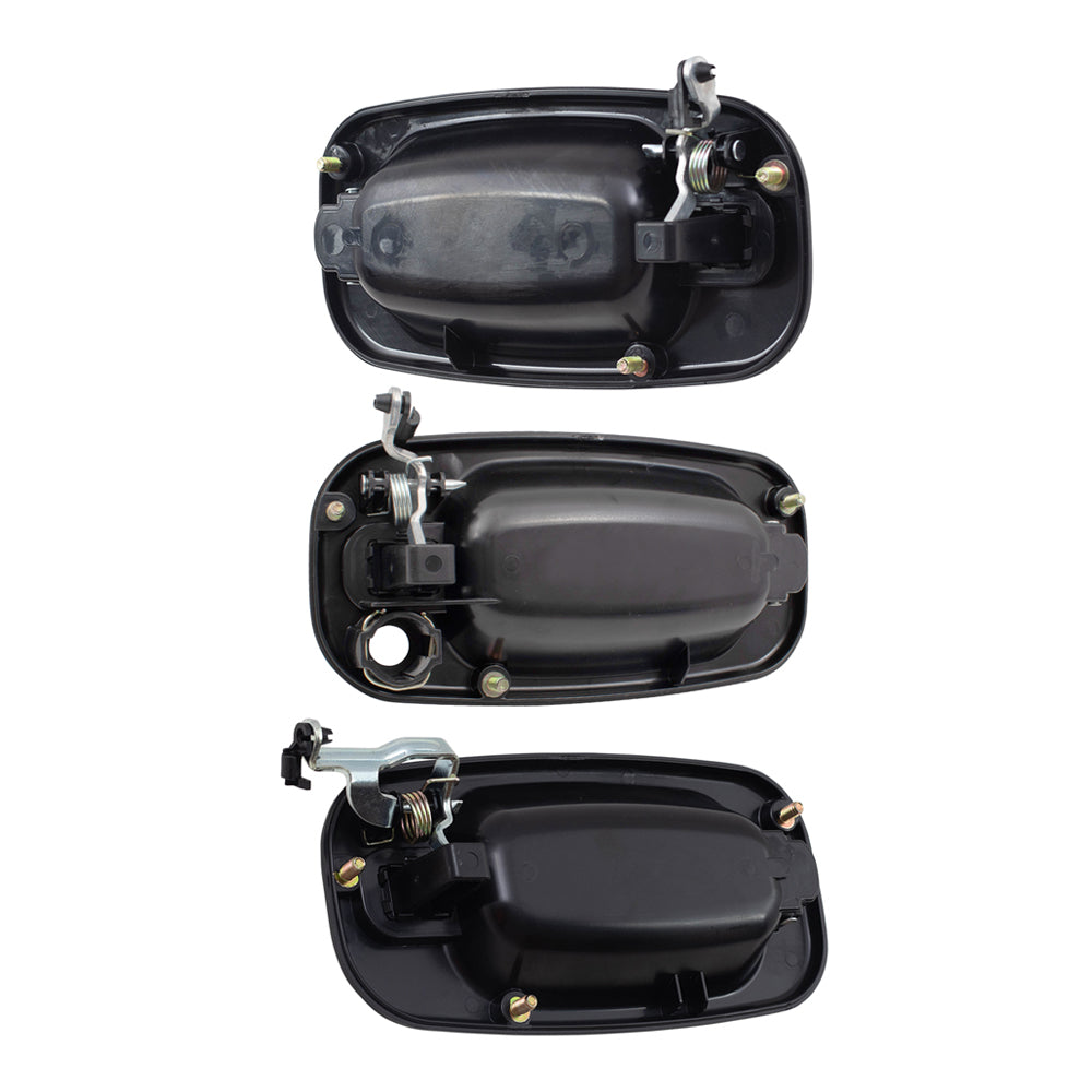 Brock Replacement Front and Rear Outside Door Handles 4 Piece Set Compatible with 2000-2007 Various Model Trucks & SUVs