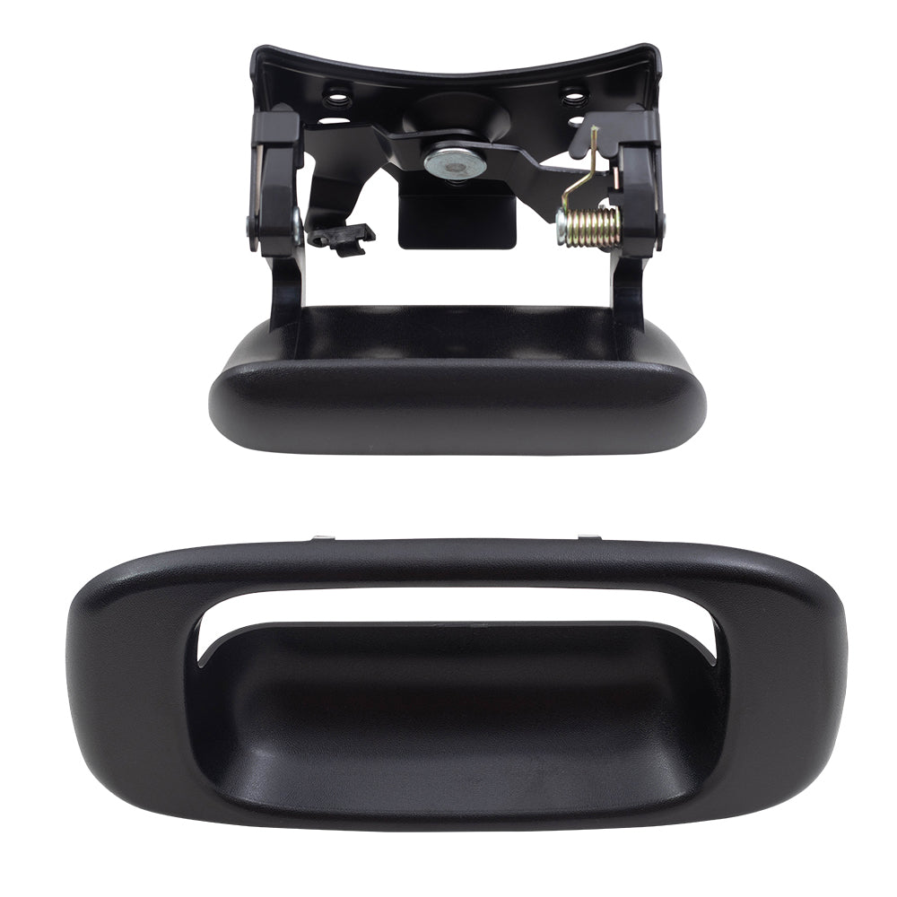 Brock Replacement 2-Piece Set Tailgate Liftgate Handle with Trim Bezel Compatible with 99-06 Silverado Sierra Pickup Truck 15997911 15228539