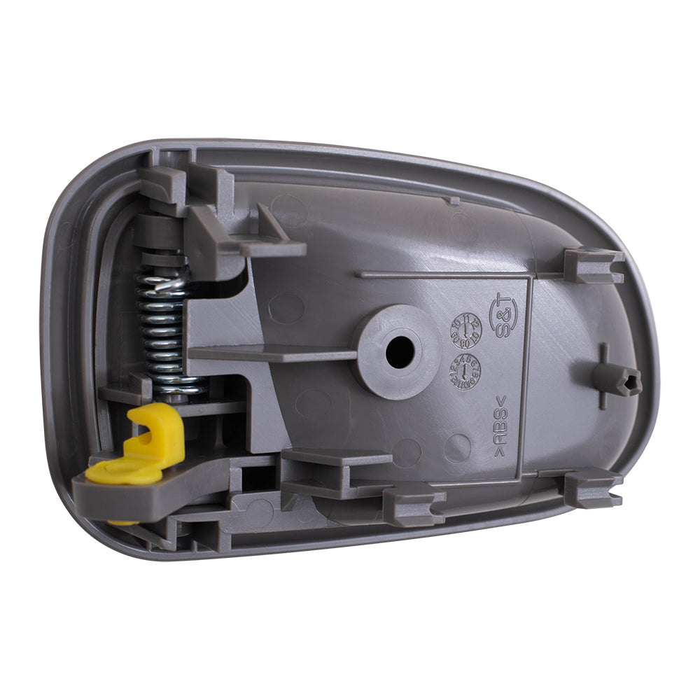 Brock Replacement Passengers Inside Inner Light Gray Door Handle Compatible with 93-97 Corolla Prizm 69205-12130-04