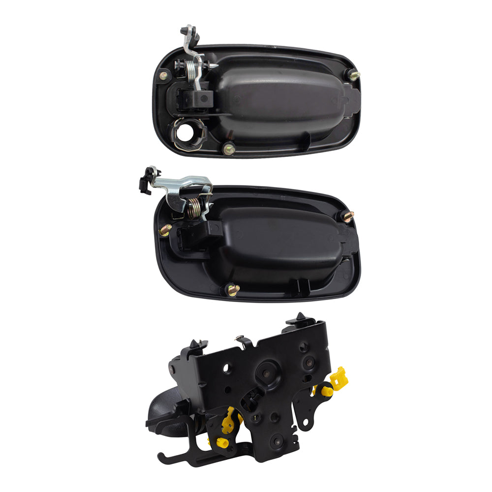 Brock Replacement Front and Rear Outside Door Handles, and Tailgate Handle 5 Piece Set Compatible with 2002-2006 Avalanche