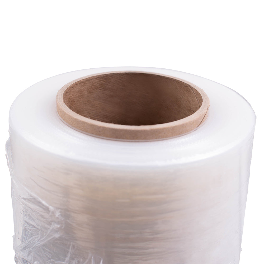 12" x 1500' 80 Gauge Clear Stretch Film Shrink Wrap for Office Warehouse Shipping Storage Retail Home Case Set 4 Rolls