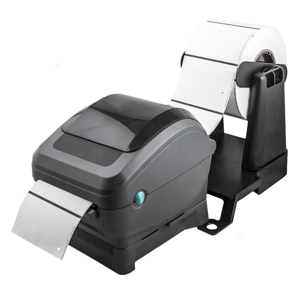 External Roll Label Holder 1"-4" Wide 1/1"-3" Core Mount Stand Assembly for all Desk Top Label Printers w/ 1.5" Core