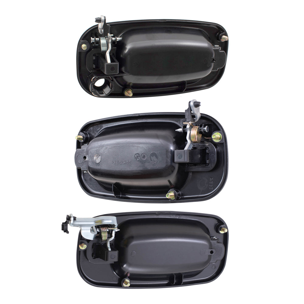 Brock Replacement Front and Rear Outside Door Handles 4 Piece Set Compatible with 2000-2007 Various Truck & SUV Models