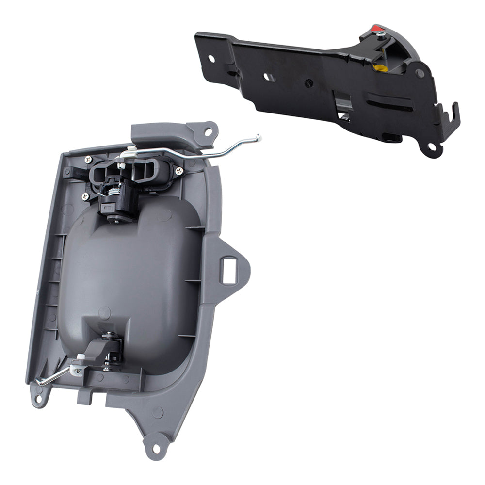 Brock Replacement Drivers Inside Front & Sliding Gray Door Handle Compatible with 02-05 Sedona 0K53A 5933044 0K53A 7333044