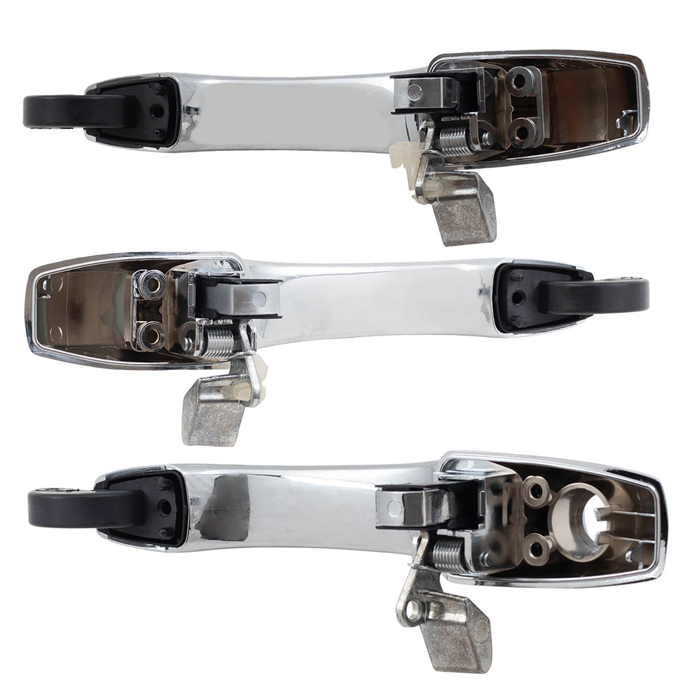 Brock Replacement Set of 4 Outside Chrome Door Handles Compatible with 2005-2010 300