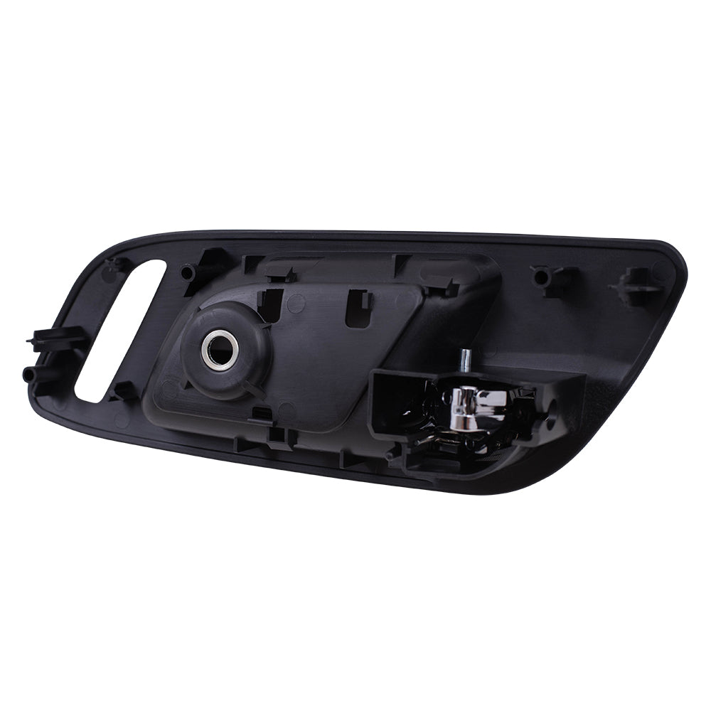 Brock Replacement Drivers Front Inside Interior Door Handle Chrome Lever with Black Housing Compatible with Silverado Sierra Escalade Suburban Tahoe Yukon 15935954