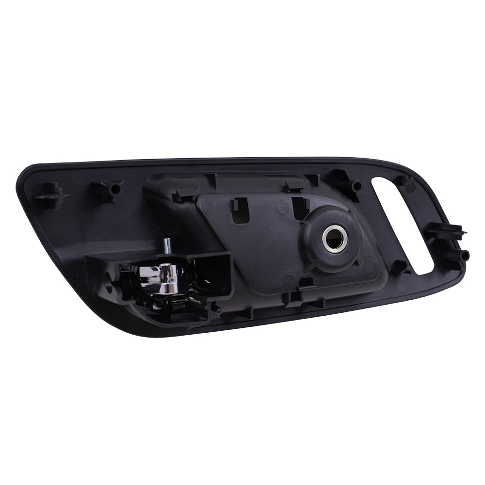Brock Replacement Passengers Front Inside Interior Door Handle Chrome Lever with Black Housing Compatible with Silverado Sierra Escalade Suburban Tahoe Yukon 15947936