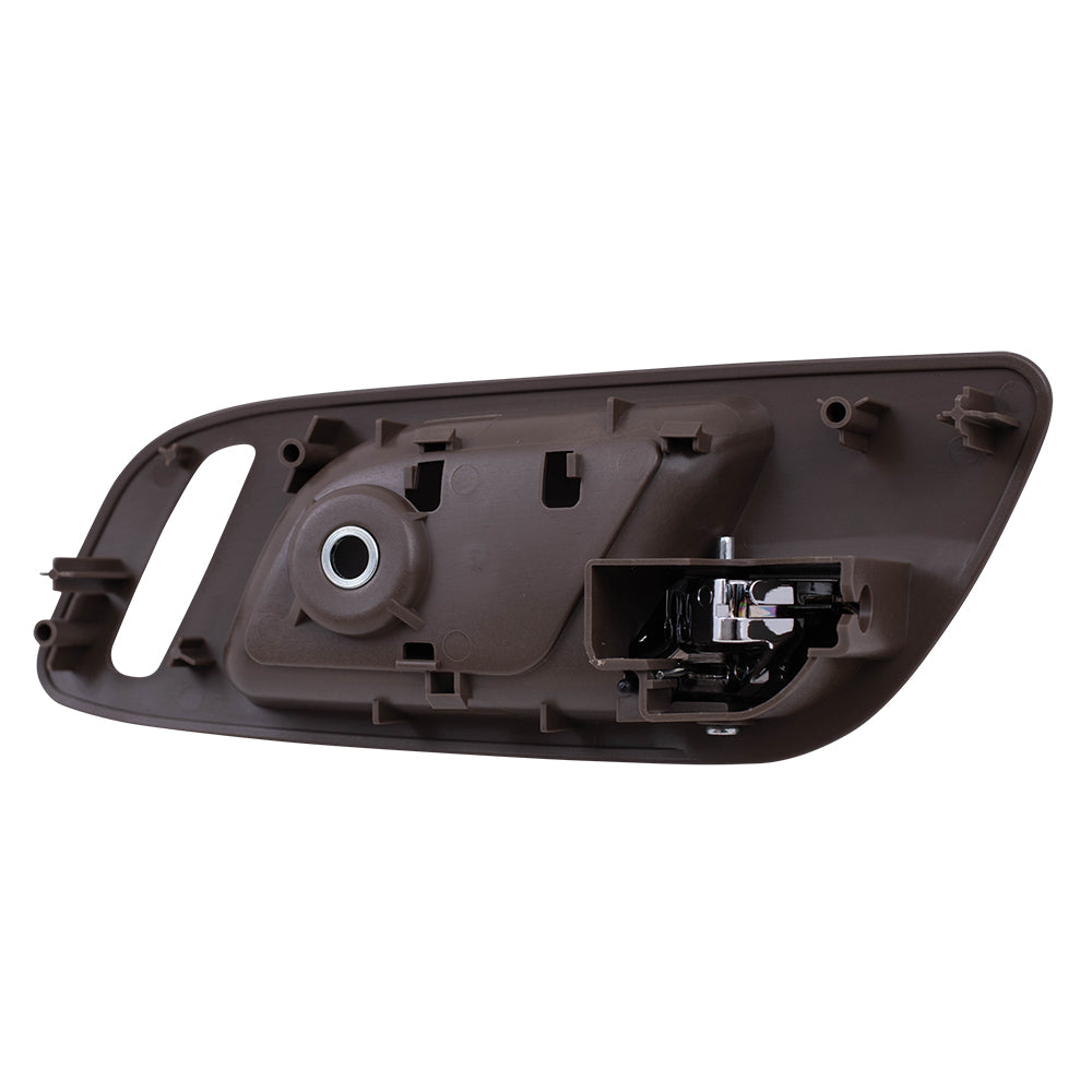 Brock Replacement Drivers Front Inside Interior Door Handle Chrome Lever with Cashmere Housing Compatible with Silverado Sierra Escalade Suburban Tahoe Yukon 15947938