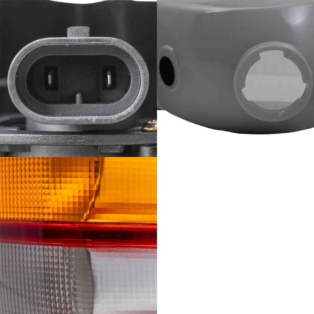 Headlights, Tail Lights & Park Signal Side Lamps 6 Pc Driver and Passenger Set Compatible with 1999-2002 Silverado 1500/2500 Fleetside