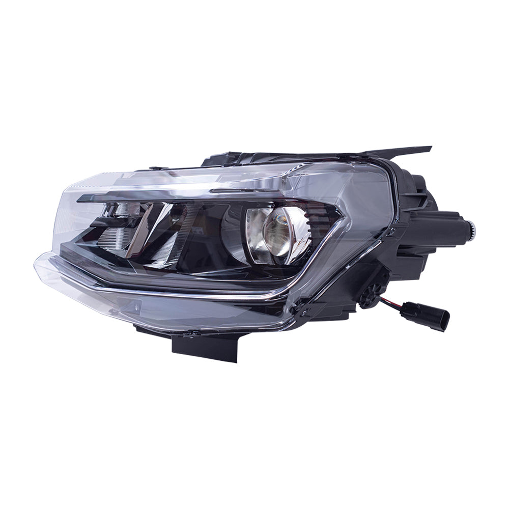 Brock Aftermarket Replacement Driver Left Passenger Right Halogen Combination Headlight Assembly Set Compatible With 2016-2018 Chevy Camaro